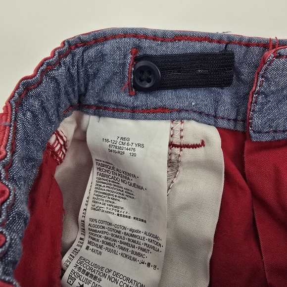 Levi's Boys Red Cargo Shorts Size 7 Regular - Picture 3 of 4